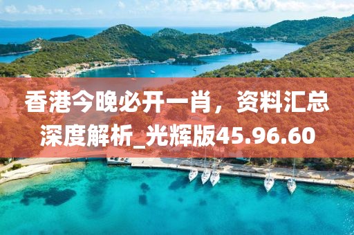 香港今晚必開一肖，資料匯總深度解析_光輝版45.96.60