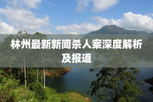 林州最新新聞殺人案深度解析及報道