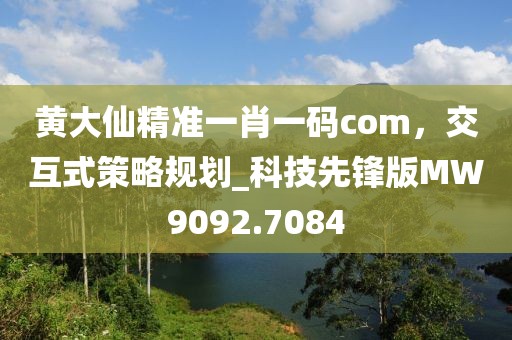 黃大仙精準一肖一碼com，交互式策略規(guī)劃_科技先鋒版MW9092.7084