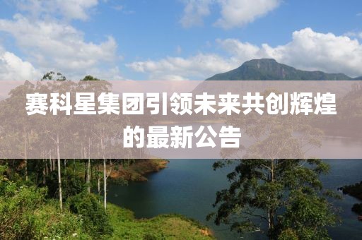 賽科星集團引領(lǐng)未來共創(chuàng)輝煌的最新公告