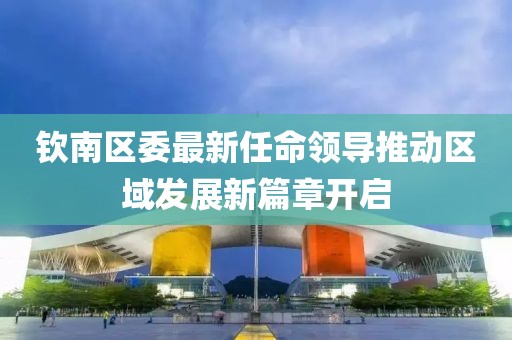 欽南區(qū)委最新任命領(lǐng)導(dǎo)推動區(qū)域發(fā)展新篇章開啟