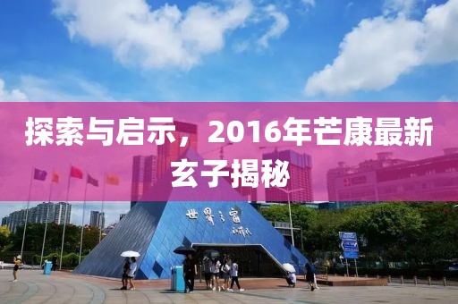 探索與啟示，2016年芒康最新玄子揭秘