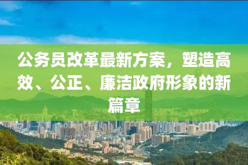 公務(wù)員改革最新方案，塑造高效、公正、廉潔政府形象的新篇章