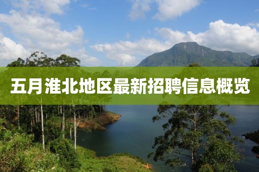 五月淮北地區(qū)最新招聘信息概覽