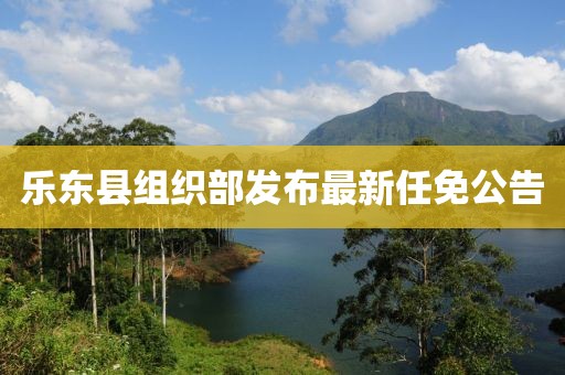 樂東縣組織部發(fā)布最新任免公告