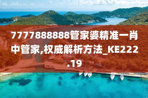 7777888888管家婆精準(zhǔn)一肖中管家,權(quán)威解析方法_KE222.19